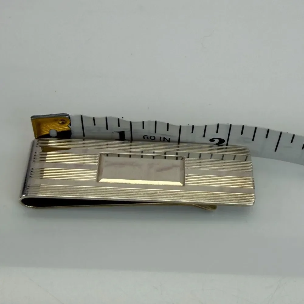 Tiffany & Co Authentic Sterling .925 Silver Pin Stripe Money Clip